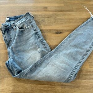 Pistola Light Blue Ankle & Cropped Jeans. Mid-rise. Inseam 26 inches